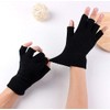 1Pair Half Finger Gloves Winter Warm Fingerless Stretchy Knit Gloves