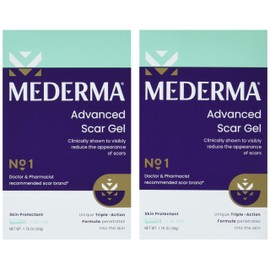 Mederma Advanced Scar Gel 1x Daily Reduces The Appearance of Old New Scars #1 Doctor Pharmacist Recommended Brand for Scars 1.76oz, Clear, 100g (2x50g)