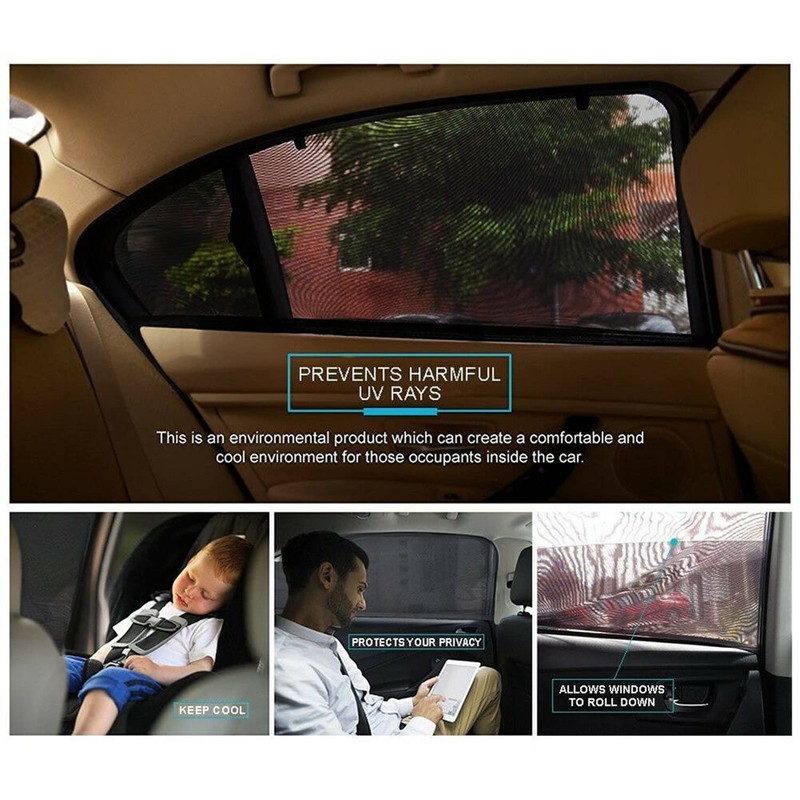 Car Window Shade for Baby, 2 Pcs Universal Auto Rear