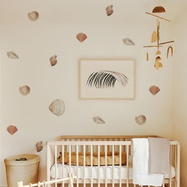 Funlife Under the Sea Wall Sticker Underwater World Animals Wall Sticker for Bathroom Children's Room Baby Room Playroom Girls Boys Shells