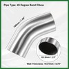 Motoforti 1 Pcs OD 2.5 Inch 45 Degree Mandrel Bend