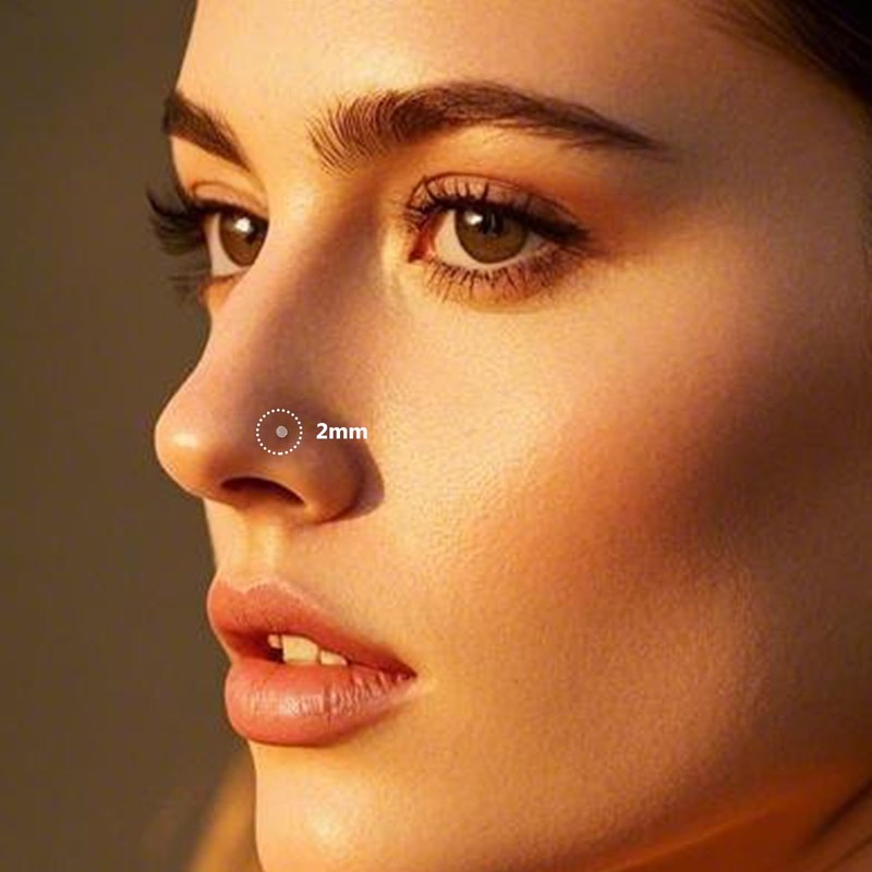 AceFun 18g Clear Nose Studs for Work School L Shape