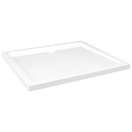 vidaXL Low Threshold Rectangular Shower Base Tray – ABS Reinforced with Fiberglass for Enhanced Durability – White – 31.5"x35.4"x1.6"