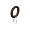 Interdeco Curtain Pole Rings with Pleat Hooks/Curtain Rings in Walnut