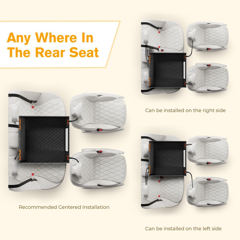 Pecute Dog Car Seat, Back Seat Extender for Dogs, Upgraded