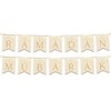Ramadan Mubarak Bunting Decorations (Natural Beige Letters) - Ramadhan Kareem