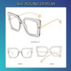 Teumire Oversized Square Blue Light Blocking Glasses for Women Thick