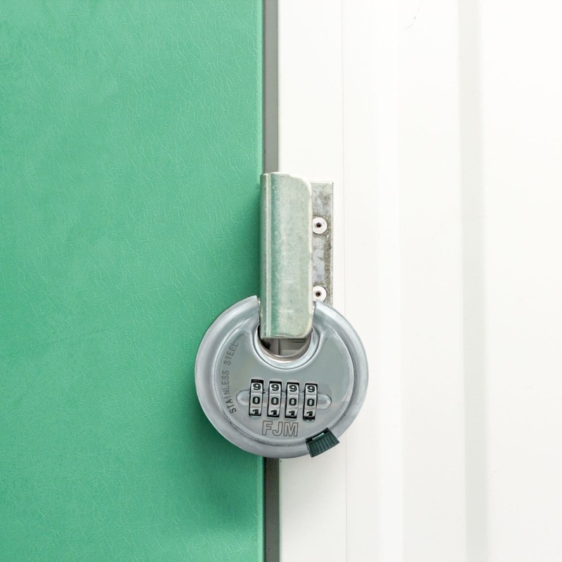 FJM Security SX-790 4-Dial Combination Disc Padlock, Chrome - 4