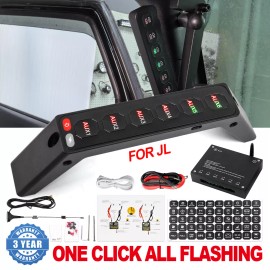 COLIGHT Grab Handle 6 Gang Switch Panel For Jeep Wrangler JL 2018-2023 Gladiator 20-23