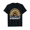 Reading Intervention Teacher Leopard Rainbow T-Shirt