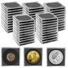 50Pcs Silver Dollar Coin Holders with 5 Sizes Adjustable Gaskets