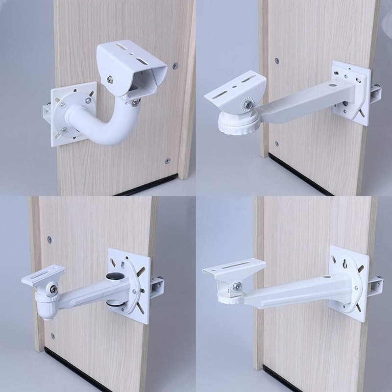 Rosebe Surveillance/Security Camera Mounting Bracket Clip Stand [Iron White] Security