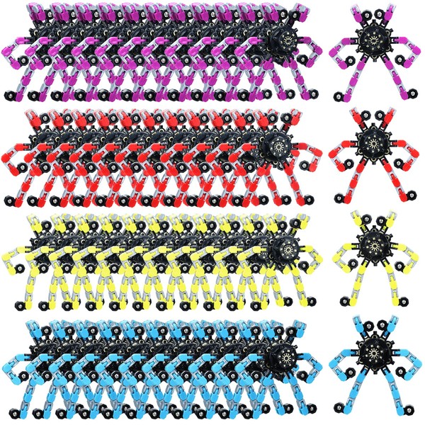 Zhanmai Zhanmai 64 Pack Easter Basket Stuffers Transformable Fidget Spinners