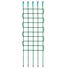 Green Rope Climbing Ladder - Indoor Climbing Net, Outdoor Cargo Webbing Net, 100% Polyester Fiber Rope Ladder, with Installation Drill Bit and Binding Rope. (Set2: 5V * 10H (90" L * 36" W))