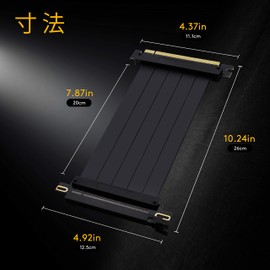 EZDIY-FAB New Version PCI Express PCIe 3.0 16x Riser Cable Expansion Port Adapter Fast Riser Card Straight Connector GPU Riser Cable - 20cm 180 Degree