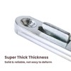 Antrader Wood Bed Rail Connecting Fittings, 5.1 Inch Zinc Round
