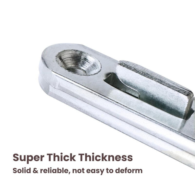 Antrader Wood Bed Rail Connecting Fittings, 5.1 Inch Zinc Round