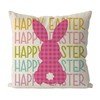 GAGEC Easter Pillow Covers 18x18 Inch Happy Easter Bunny Throw