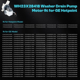 WH23X27574 WH23X28418 290D1201G003 fit for Hotpoint GE Washer Drain Pump Motor Assembly WH23X24178 B40-3A01 B30-3A02 290D1201G002 290D1201G001 GTW750CPL0DG PTW600BSR1WS GTW680BPL0DG AP6889136 LUXRILIX