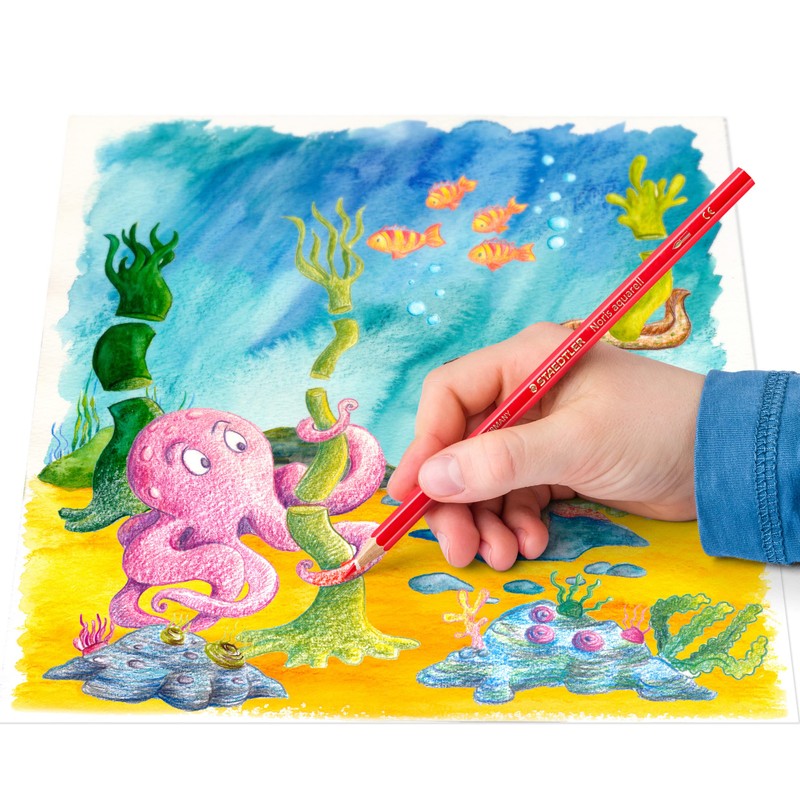 STAEDTLER 144 10NC12 Noris Aquarell Watercolour Pencils - Assorted Colours