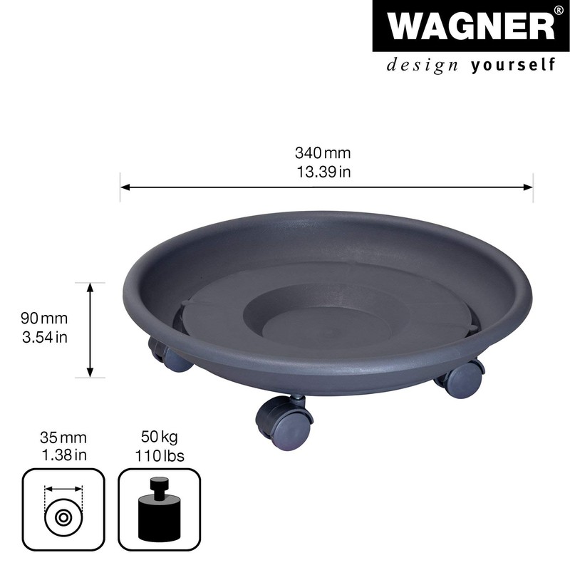 Wagner System 20103701 Multi-Roller Serie K Gardening Wagon, Anthracite