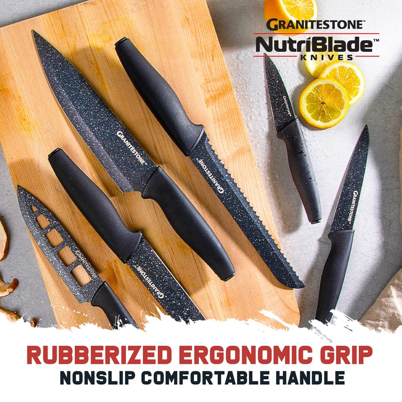 Granitestone Nutriblade Knife Set, High Grade Professional Chef Kitchen Knives