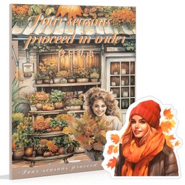 Snylcce 20 Sheets PET Stickers - Vintage Journaling, Scrapbooking Supplies, DIY Craft Stickers for Junk Journals, Ephemera Sticker Book, Seasonal Themes (Autumn), Pre-Cut Designs