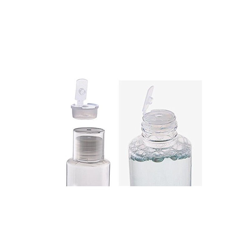 6PCS 100ml 3.4oz Empty Portable Refillable Plastic Bottle Vial Travel