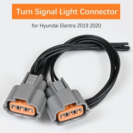 2PCS Turn Signal Light Connector Pigtail Plug fit for Hyundai Elantra 2019-2020, Repair Wiring Harness
