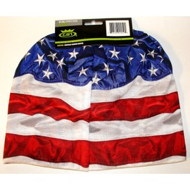 US USA Stars and Stripes American Flag HD Sublimation Beanie Cap Stocking Hat Military