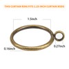 30 PCS Bronze Curtain Rings, 1.5 Inch Curtain Rings Metal