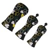 3PCS Golf Head Cover for Fairway Woods Driver Hybrids PU