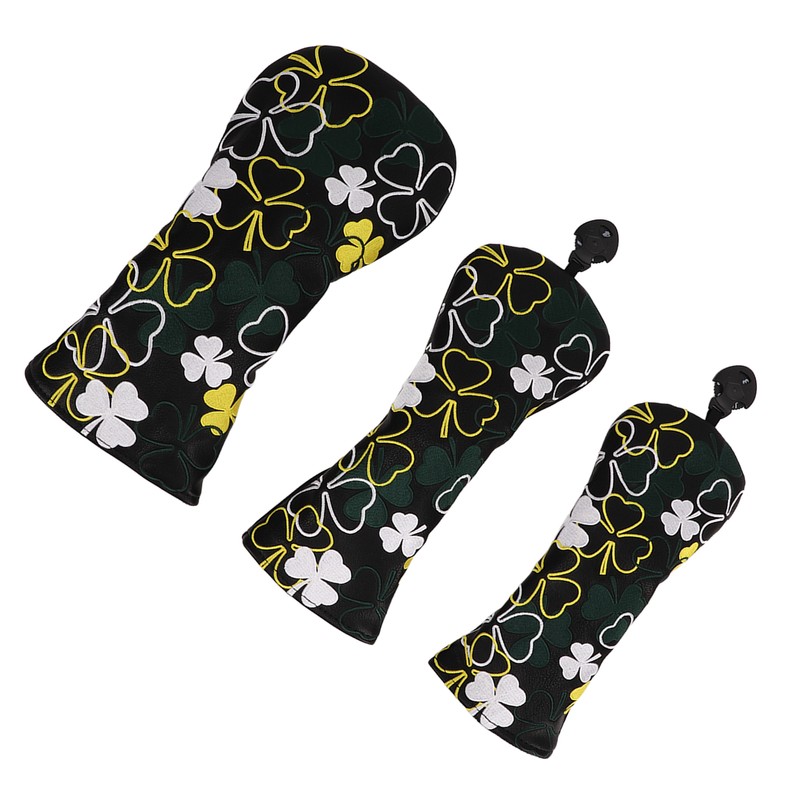 3PCS Golf Head Cover for Fairway Woods Driver Hybrids PU