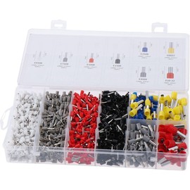 HOBBYIN 1800Pcs Wire Ferrules Terminals Kit, AWG 22-7 Ferrule Wire Crimp Connectors, Cord Pin End Terminal Connector, Ferrule Crimping Tool Kit for Electric and Industrial