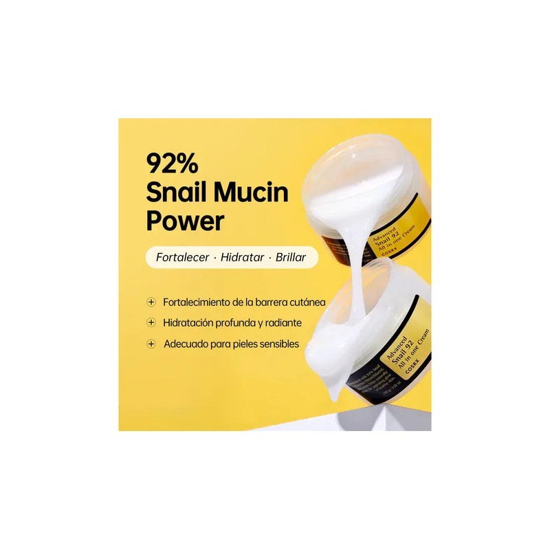 COSRX Advanced Snail 92 Crema Facial Todo en Uno 100g