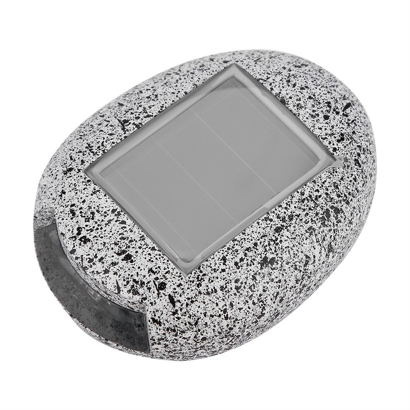 6Pcs Solar Powered LED Spot Lamp Resin Stone Lamp Warm