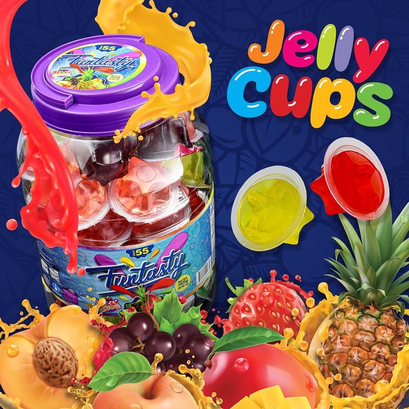 FUNTASTY Funtasty Jelly Cups - 55 Count Jar - Assorted