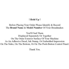 Unbranded Pan Seal Kit for Charlescraft Bread Maker Model TS368S (10MKIT-HD)