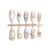 30pcs Handmade Press On Nails Almond Medium Summer Sea 3D
