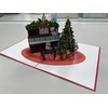 3d Christmas Pets and Piano Pop Up Card, Animal Christmas
