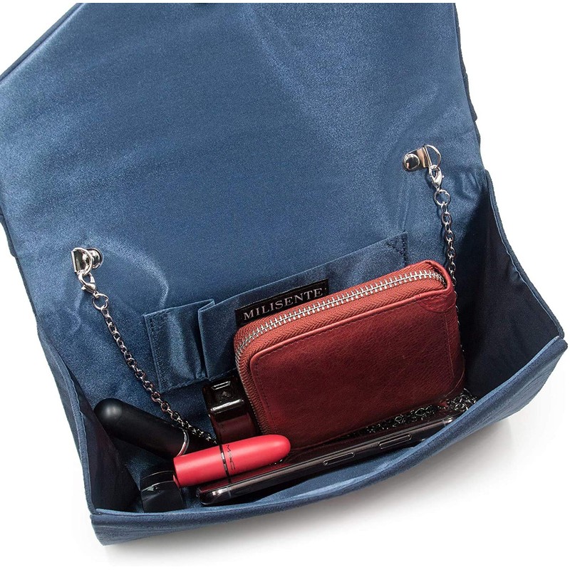 Milisente Clutch Bag for Women, Suede Clutch Bags for Wedding