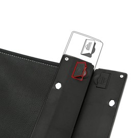Ipetboom Bolsa de Basura y Almacenamiento Práctico para Coche de Cuero Negro, Diseño Plegable y Apertura Fácil, Adecuado para Uso en Automóvil