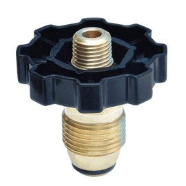 onlyfire 5041 Soft Nose POL Propane Gas Fitting Adapter with Excess Flow X 1/4 Inch Male Pipe Thread, Brass