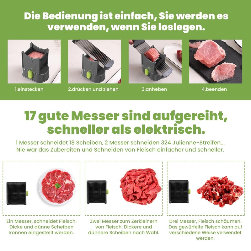 ACESOME Meat Slicer, ABS + Stainless Steels Meat Slicer Manual