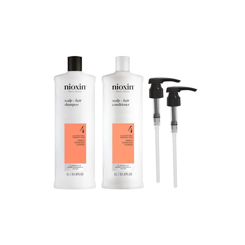 Nioxin System 4 Shampoo & Conditioner Prepack, Color Treated Hair