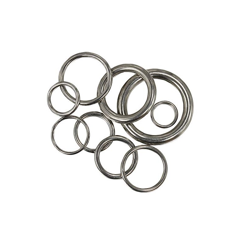 Pack of 5 Rings 4 x 25 mm Welded Polished