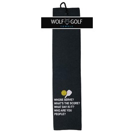 Wolf Golf Towels Toalla de Pickleball - Toalla de Pickleball Whose Serve - Regalo de Pickleball - Toalla de Pickleball Divertida Bordada - Regalo de jubilación de Pickleball Gear