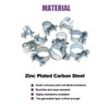 Swpeet 120Pcs 10 Sizes Zinc Plated Mini Fuel Injection Line