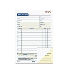 Purchase Order Book, 5-9/16 x 7-15/16, 2-Part Carbonless, 50 Sets/Book, Sold as 1 Each
