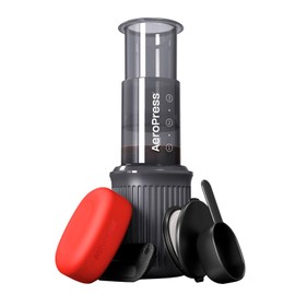 AeroPress Go Travel Coffee Press Kit - 3 in 1 brew method combines French Press, Pourover, Espresso - Full bodied coffee without grit or bitterness - Small portable coffee maker for camping & travel | AeroPress